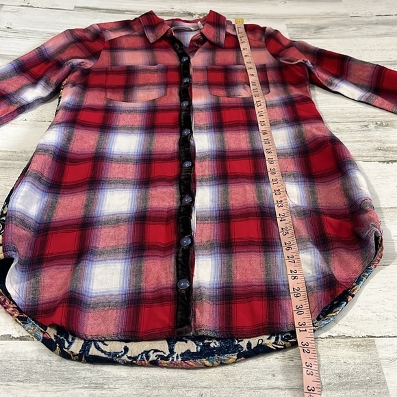 Soft Surroundings Plaid Embroidered Tunic Size XS - Picture 12 of 13